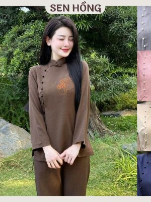 G53 Bộ đũi thêu lá Bồ Đề