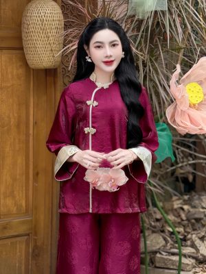 Bộ Tằm Ánh Kim Cổ Tàu Phối Gấm S290