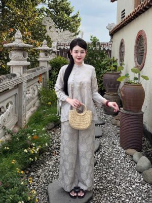 S285 Set Tằm Thủy Tiên cổ tàu tay xẻ