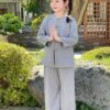 Bộ bà ba bé cúc vải TE01 - lam 1 quan ao phat tu tre em 7